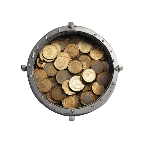 a vault full of tokens